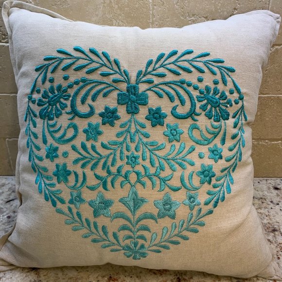Pier 1 Accents Pier Heart Pillow Poshmark